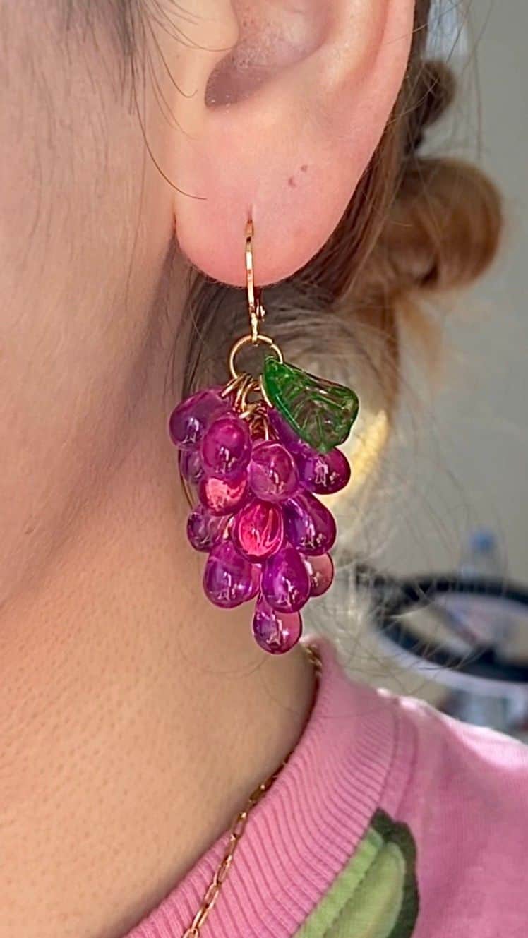 Boucles raisins - Fuschia