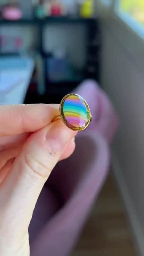 Bagues Bague Arc-en-ciel - dorée - Vue 4 sur 4