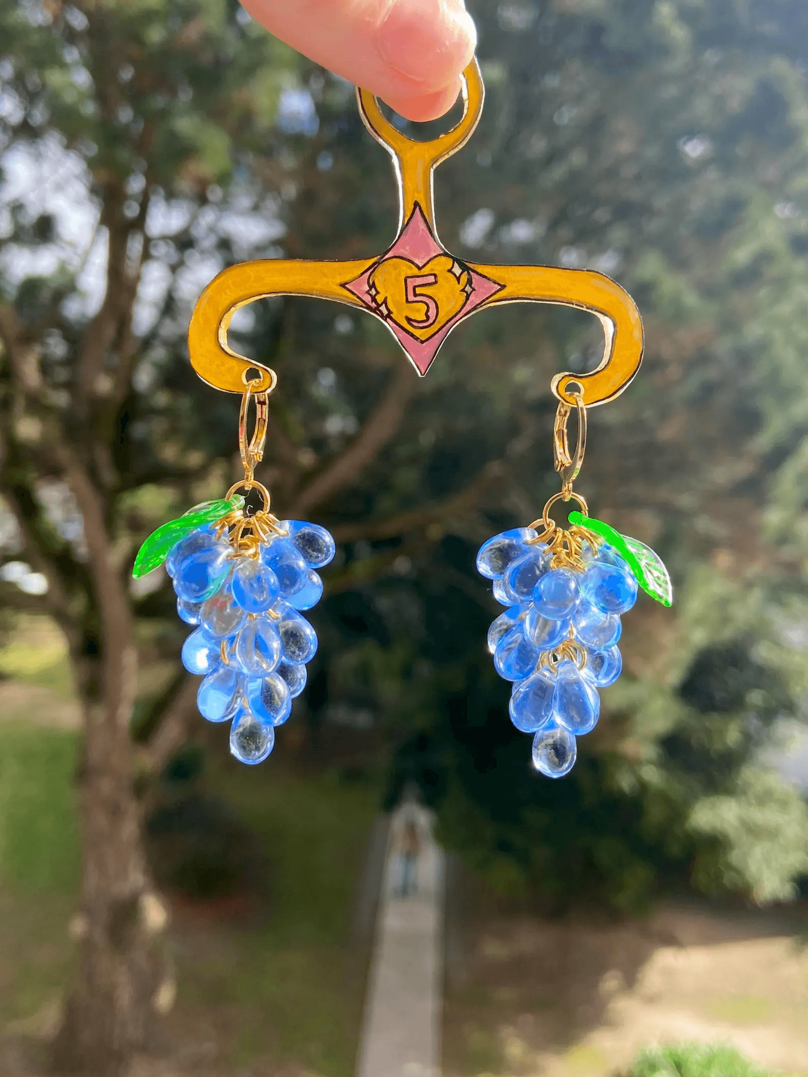 Boucles raisins Myrtille doré - Vue 3 sur 5