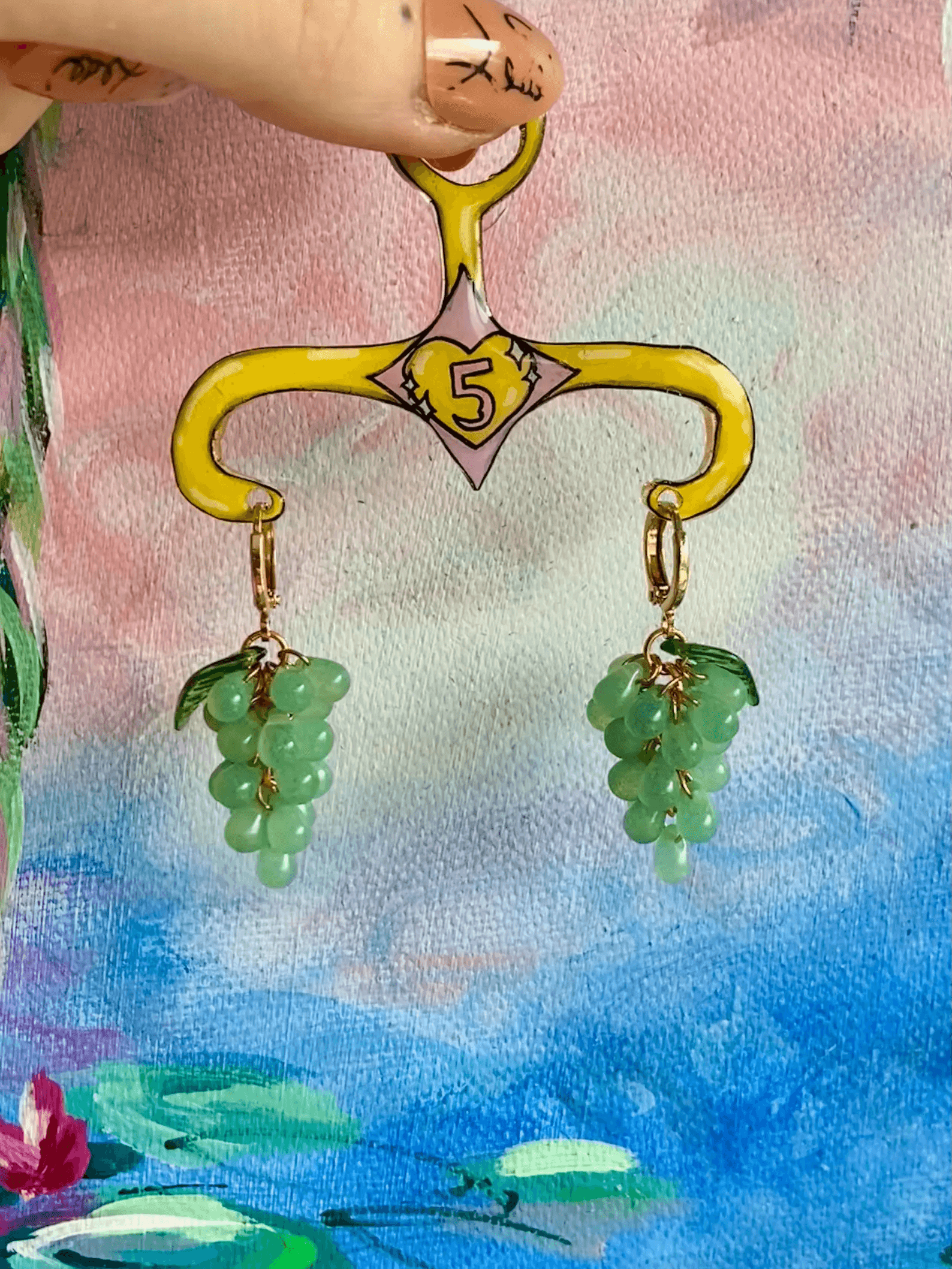 Boucles mini raisins Jade - Vue alternative