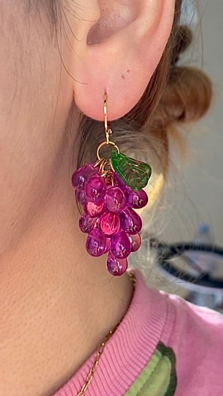 Boucles raisins - Fuschia