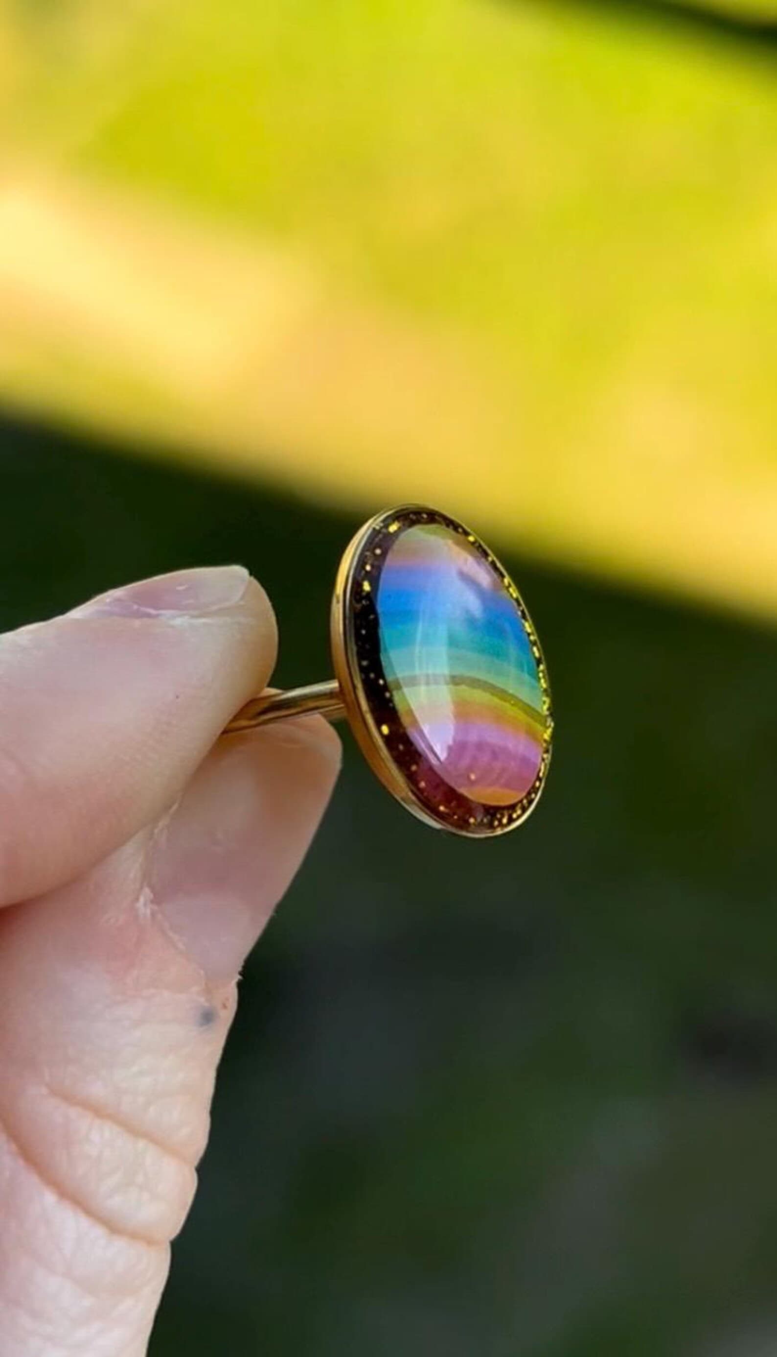 Bague Arc-en-ciel - dorée - Image principale